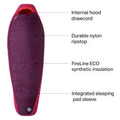 Buy 💯 Big Agnes Synthetic Sleeping Bags Sunbeam Sleeping Bag: 15F Synthetic Women's 🎁 -Deals Sleeping Store BEE D2 1