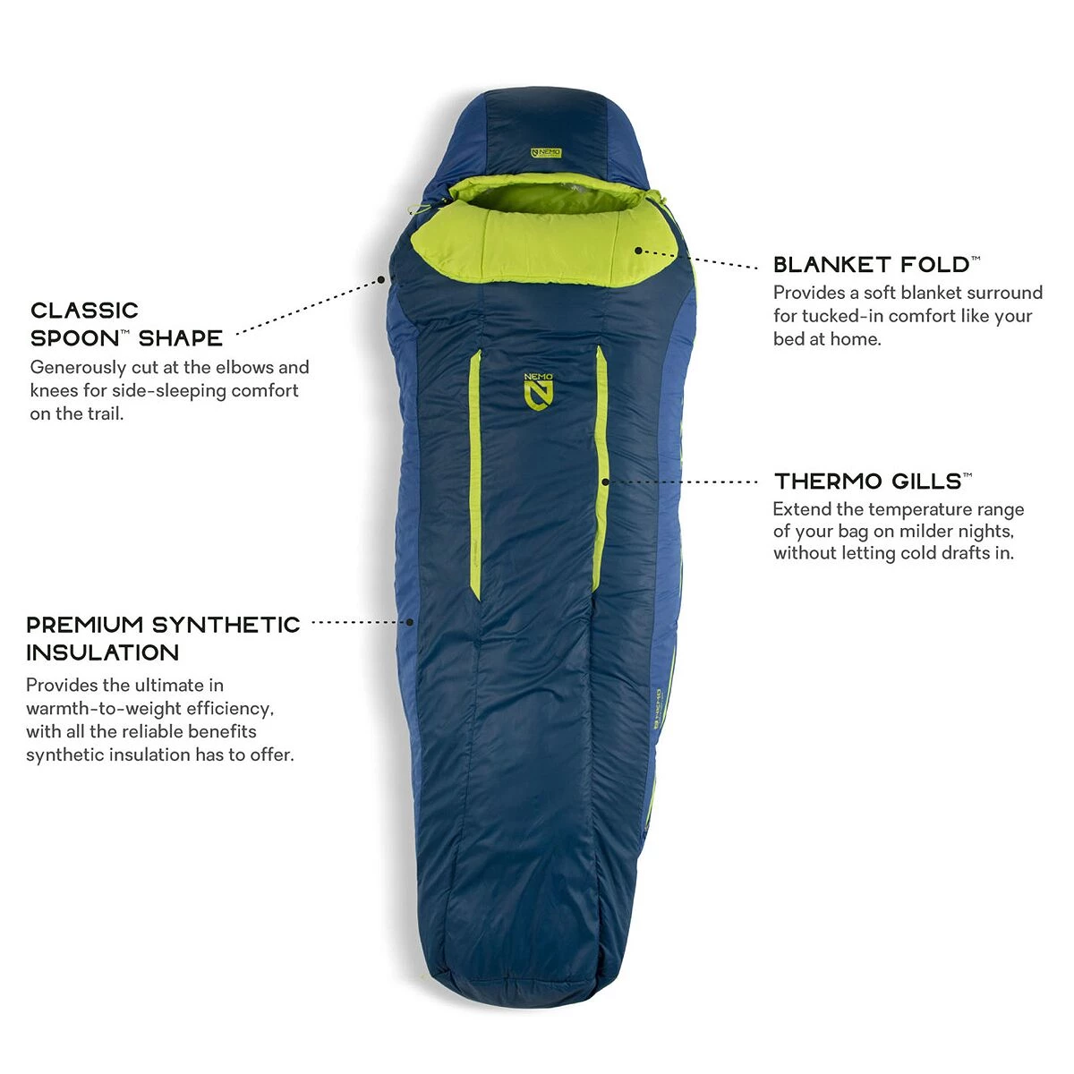 Promo ❤️ NEMO Equipment Inc. Synthetic Sleeping Bags Forte 20 Sleeping Bag: 20F Synthetic 🧨 8 Promo ❤️ NEMO Equipment Inc. Synthetic Sleeping Bags Forte 20 Sleeping Bag: 20F Synthetic 🧨 - Image 6