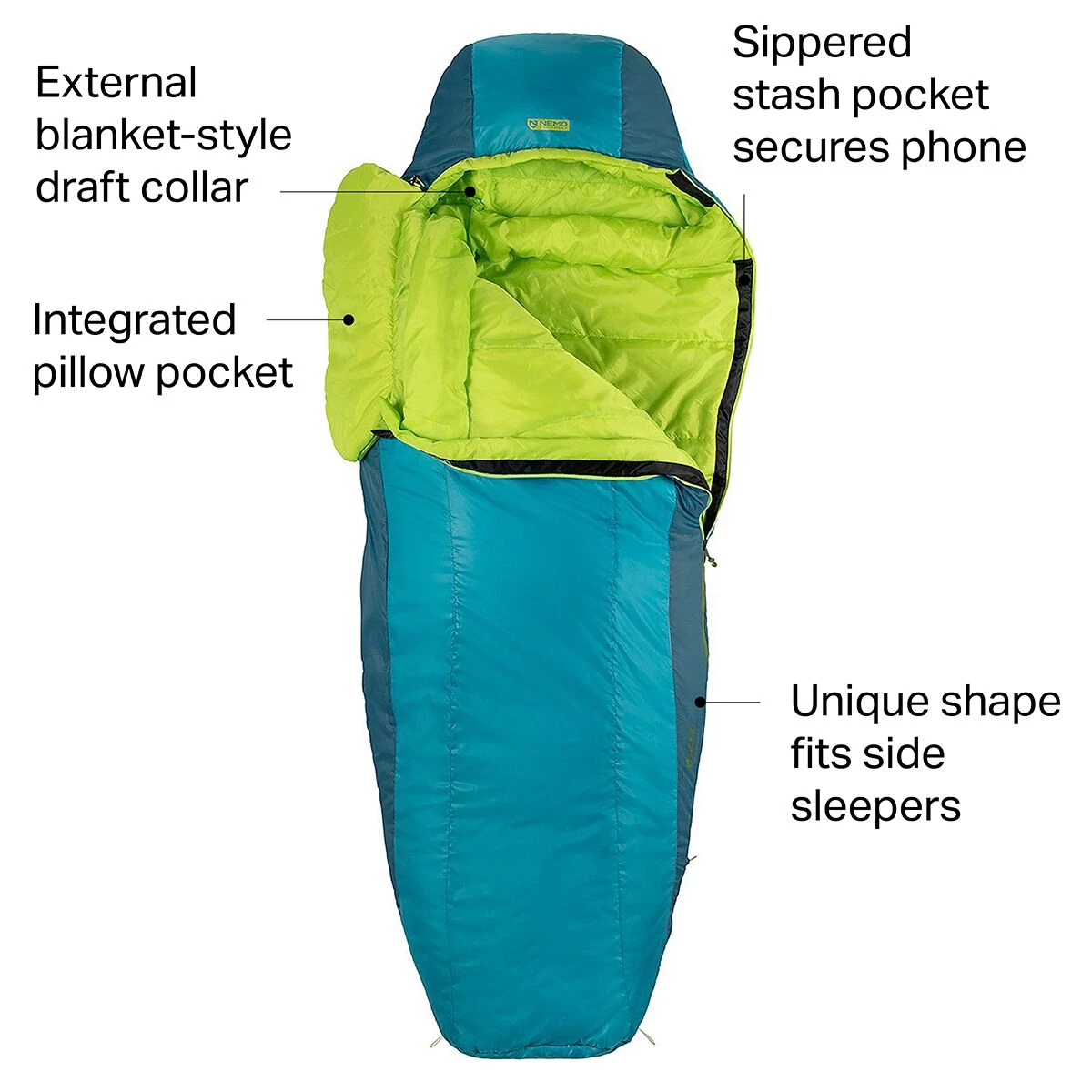 Best deal ๐ NEMO Equipment Inc. Synthetic Sleeping Bags Tempo 20 Sleeping Bag: 20F Synthetic ๐ 10 Best deal ๐ NEMO Equipment Inc. Synthetic Sleeping Bags Tempo 20 Sleeping Bag: 20F Synthetic ๐ - Image 8